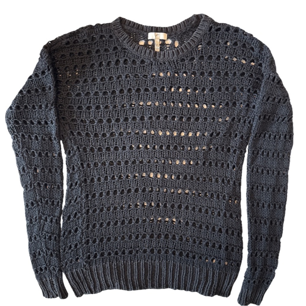 Joie Black Open Knit Sweater - Small
